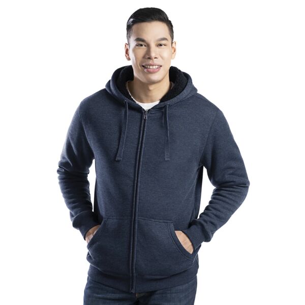 Adult Full-Zip Hooded Sweatshirt w/ Sherpa Fleece Thumbnail